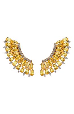 Hueb Mirage Yellow Sapphire & Diamond Earrings in Yellow Gold