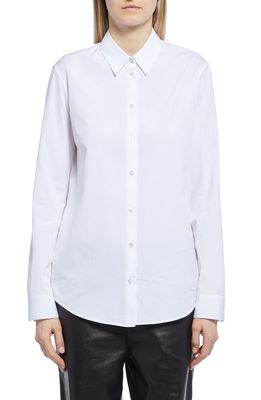 The Row Pierre Cotton Button-Up Shirt in Optic White