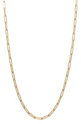 Stephanie Windsor Paper Clip Chain Necklace in Yellow Gold