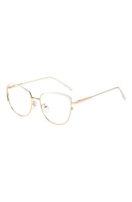 Fifth & Ninth Sierra 53mm Cat Eye Optical Glasses in White/Clear