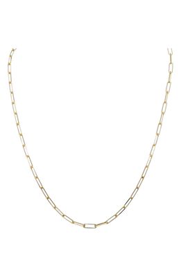 Stephanie Windsor 14K Gold Thin Rectangle Link Chain Necklace in Yellow Gold