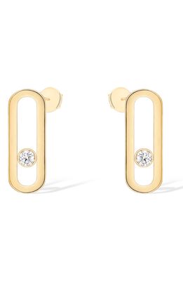 Messika Move Uno Floating Diamond Stud Earrings in Yellow Gold