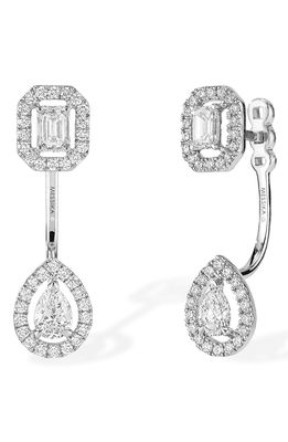 Messika My Twin Diamond Ear Jackets in White Gold