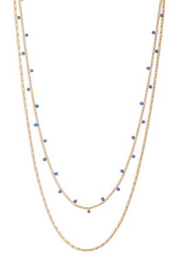 Jenny Bird Modri Double Strand Necklace in High Polish Gold