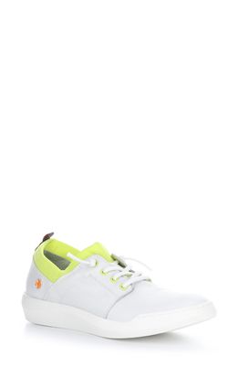 Softinos by Fly London Byra Sneaker in White/Pistachio Smooth