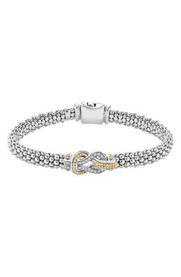 LAGOS 'Newport' Diamond Knot Bracelet in Silver