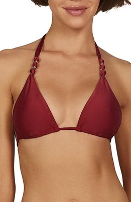 ViX Swimwear Paula Triangle Bikini Top in Red