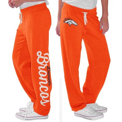 Women's G-III 4Her by Carl Banks Orange Denver Broncos Scrimmage Fleece Pants