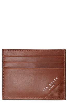 Ted Baker London Rifle Leather Card Case in Tan