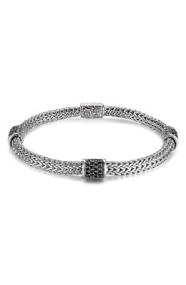John Hardy Sapphire Stations Chain Bracelet in Silver/black Sapphire