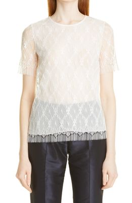 Adam Lippes Chantilly Lace Top in Ivory