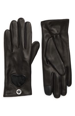 kate spade black leather gloves