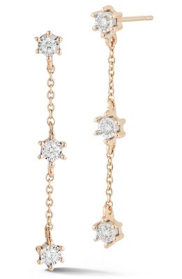 Dana Rebecca Designs Ava Bea Delicate Diamond Drop Earrings in Yellow Gold