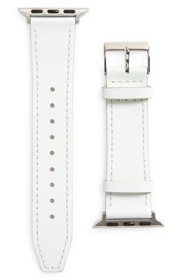 Rebecca Minkoff 20mm Smooth Leather Watch Strap in Blue
