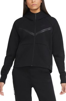 Nike Sportswear Tech Fleece Windrunner Zip Hoodie in Black/Black