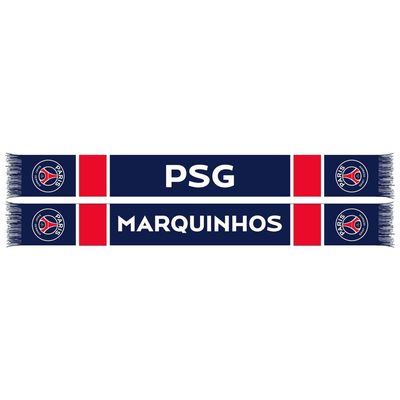 RUFFNECK SCARVES Marquinhos Navy/Red Paris Saint-Germain Player HD Knit Scarf
