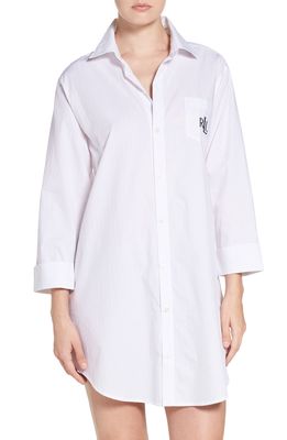 Lauren Ralph Lauren His Sleep Shirt in White