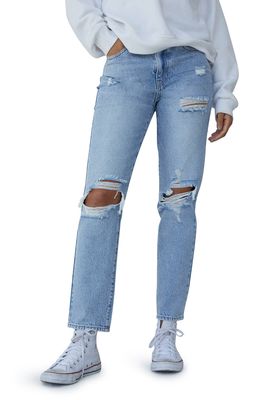 PacSun Distressed Mom Jeans in Medium Indigo