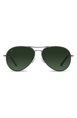 Vincero 58mm Polarized Aviator Sunglasses in Gunmetal/Black