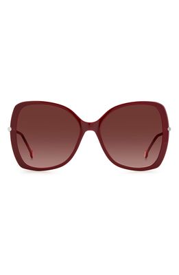 Carolina Herrera 55mm Gradient Square Sunglasses in Burgundy /Brown Violet