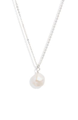 Set & Stones Adelle Keshi Pearl Necklace in Silver/Pearl