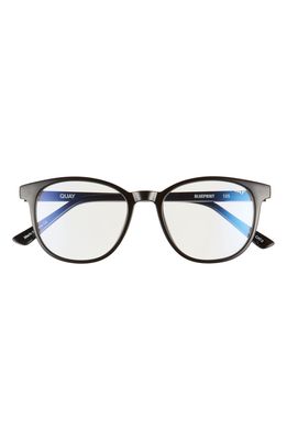 Quay Australia Blueprint 48mm Blue Light Filtering Glasses in Black/Clear