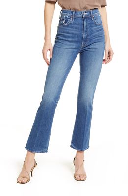 MOTHER Smokin' Double Ankle High Waist Flare Leg Jeans in Broken Record