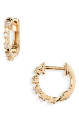 Dana Rebecca Designs Ava Bea Mini Huggie Hoop Earrings in Yellow Gold