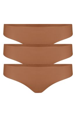 Harper Wilde Core 3-Pack Thongs in Brown