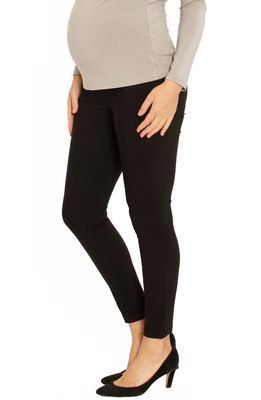 Angel Maternity Fitted Straight Leg Maternity Pants in Black