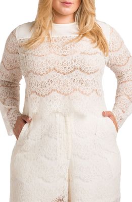Standards & Practices Sydney Lace Skimmer Top in White