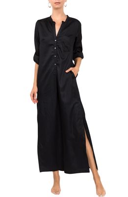 Everyday Ritual Tracey Cotton Caftan in Black