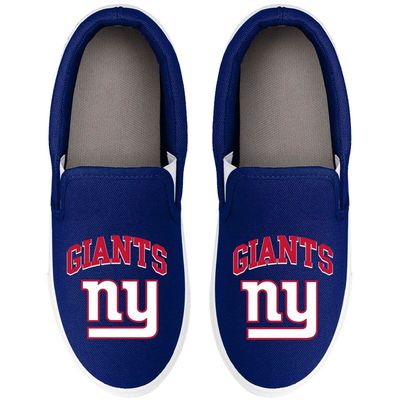 Women's FOCO New York Giants Big Logo Slip-On Sneakers in Blue