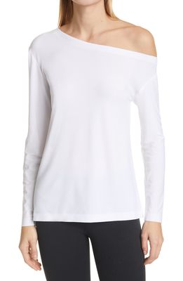 Norma Kamali One-Shoulder Top in White