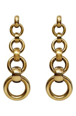 Laura Lombardi Scala Drop Earrings in Brass