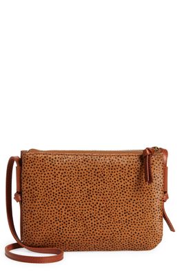 Madewell The Knotted Spotted Calf Hair Crossbody Bag in Warm Hickory Dot Multi