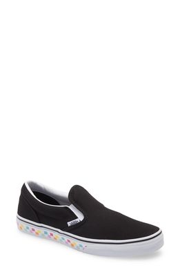 Vans Classic Slip-On Sneaker in Checkerboard Rainbow/Black