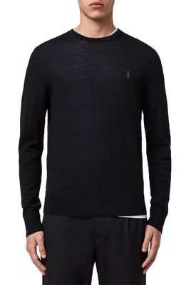 AllSaints Mode Slim Fit Wool Sweater in Black