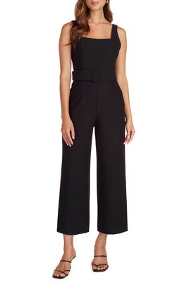 Willow Michelle Wide Leg Sleeveless Jumpsuit in Black
