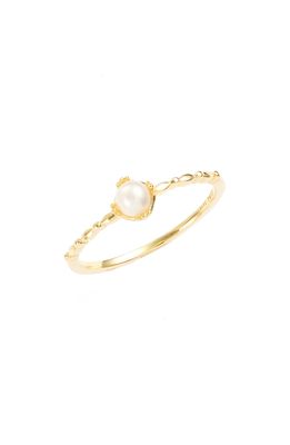 Azura Jewelry Cultured Pearl Ring in Yellow Gold