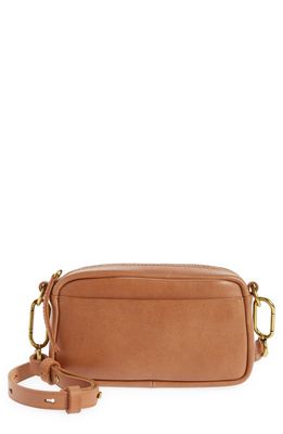Madewell Mini The Leather Carabiner Crossbody Bag in Warm Hickory