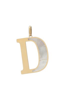 Stephanie Windsor Large Initial Pendant in Yellow Gold D