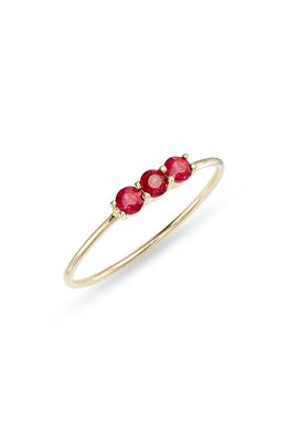 Jennie Kwon Designs Ruby Ring in Yellow Gold