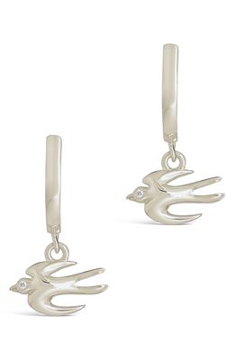 Sterling Forever Rhea Micro Hoop Earrings in Silver