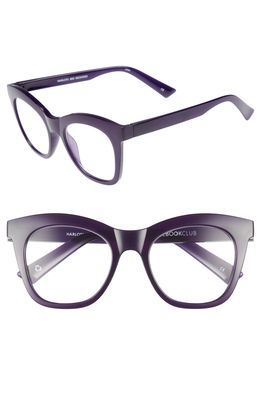 The Book Club Harlot's Bed 51mm Blue Light Blocking Reading Glasses in Deep Purple