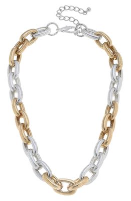 Canvas Jewelry Chi Chain Link Necklace in Gold/Silver