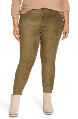 NYDJ Ami Faux Suede Ankle Skinny Pants in Moss