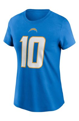 Women's Nike Justin Herbert Powder Blue Los Angeles Chargers Name & Number T-Shirt