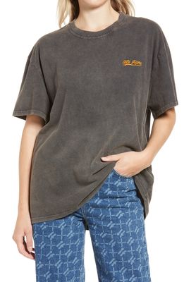 iets frans Women's Cotton Boyfriend T-Shirt in Charcoal Asphalt