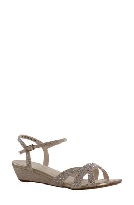 Touch Ups Lena Wedge Sandal in Champagne